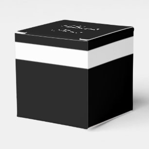 Ballotins FAVOR/GIFT CHIC BOX_ " Merci" BLACK/WHITE