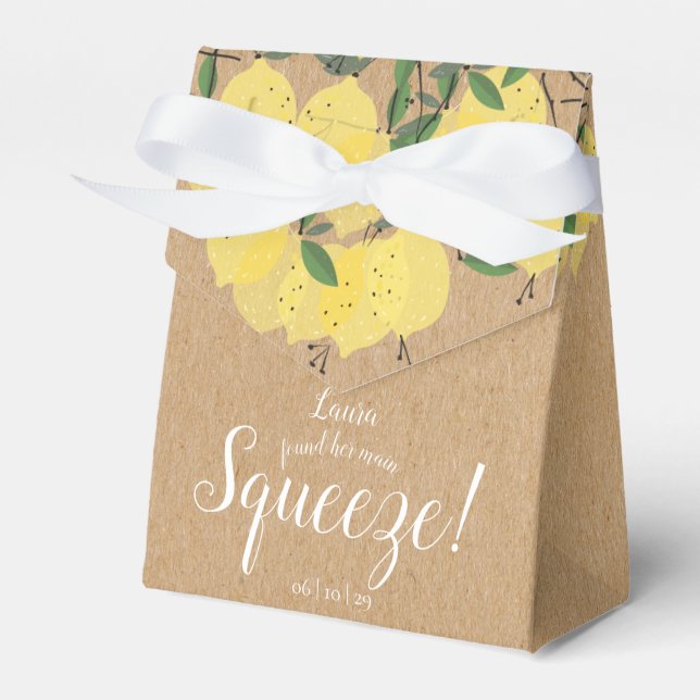 Ballotins Favors de mariage champêtre aux citrons  (Verso)