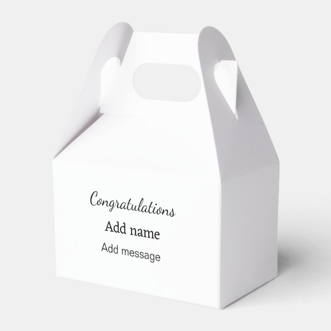 Ballotins Félicitations ajouter un message de nom simple dip (Verso)
