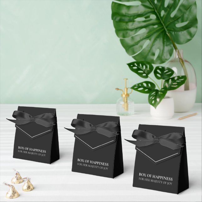 Ballotins Feminine Black Birthday Party Favor Design (Multiple)