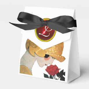 BALLOTINS FEMME AVEC ROSE ROSE ROUGE RUBY GEM MONOGRAM PIERR