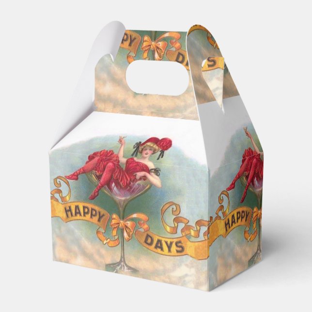 Ballotins Femme victorienne Champagne Rouge Happy (Verso)