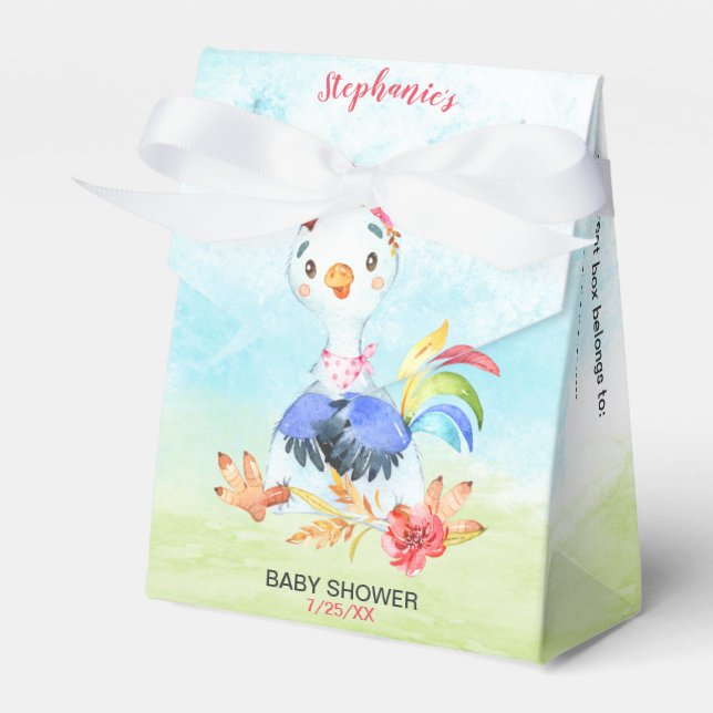 Ballotins Ferme de Baby shower de coq écolière (Verso)