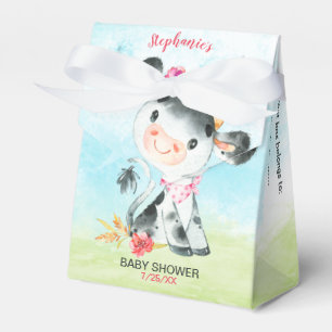 Ballotins Ferme de Baby shower de Vache de fille aquarelle