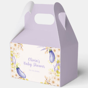Ballotins Fête bébé Lavande Daisy Floral Aubergine