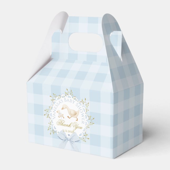 Ballotins Fête bébé Silly Goose Fantaisie Gingham Bleu (Verso)