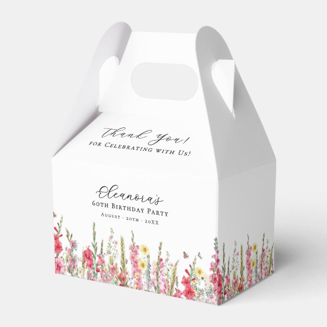 Ballotins Fête d'anniversaire 60 ans Fleur du mois d'août de (Verso)