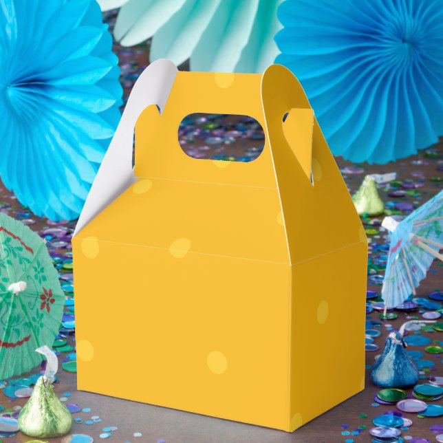Ballotins Fête d'anniversaire à motif de points jaunes migno (Fête)