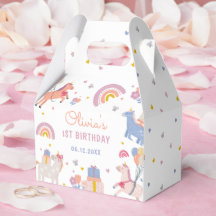 Fête d'anniversaire arc-en-ciel licorne pastel mag