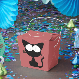 Ballotins Fête d'anniversaire avec motif de chat noir mignon