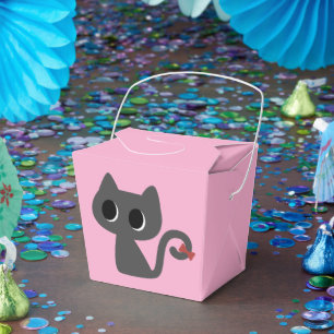 Ballotins Fête d'anniversaire avec un motif de chat noir mig