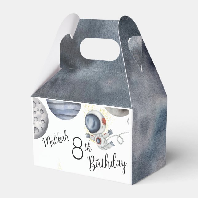 Ballotins Fête d'anniversaire dans l'espace aquarelle pour g (Verso)
