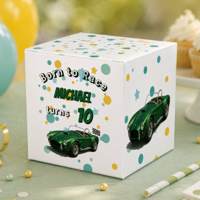 Ballotins Fête d'anniversaire de 10 ans voiture de course ve (Créateur téléchargé)