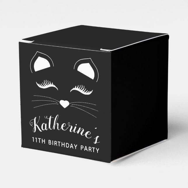 Ballotins Fête d'anniversaire de Chat noir et blanc (Verso)
