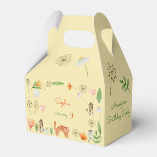 Ballotins fête d'anniversaire de chats et fleurs mégalithiqu