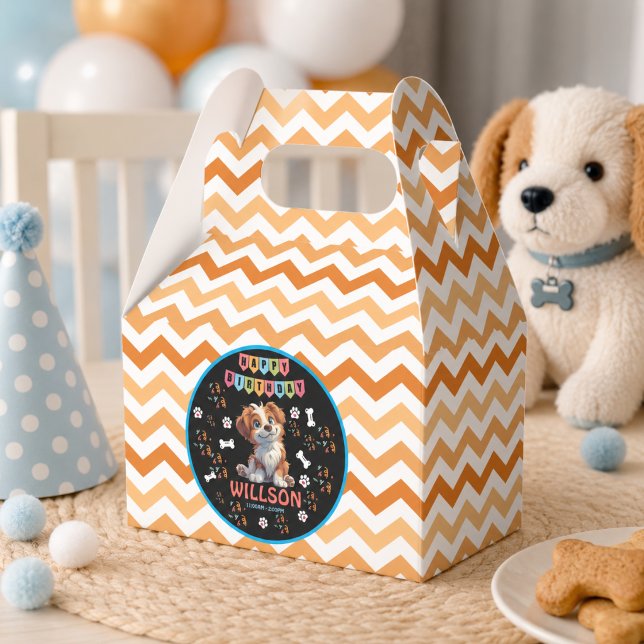 Ballotins Fête d'anniversaire de chiot | Thème de chien pour (Puppy Party Birthday | Cute Kids Dog Theme Favor Boxes)