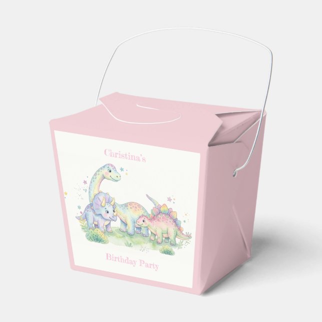 Ballotins Fête d'anniversaire de dinosaure à l'aquarelle pas (Verso)