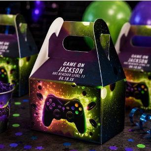 Ballotins Fête d'anniversaire de jeu vidéo néon - Niveau su