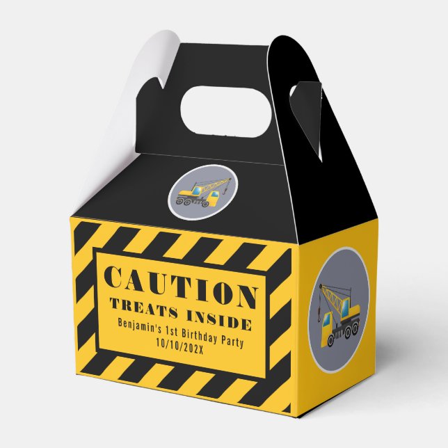 Ballotins Fête d'anniversaire de l'enfant Construction Merci (Verso)