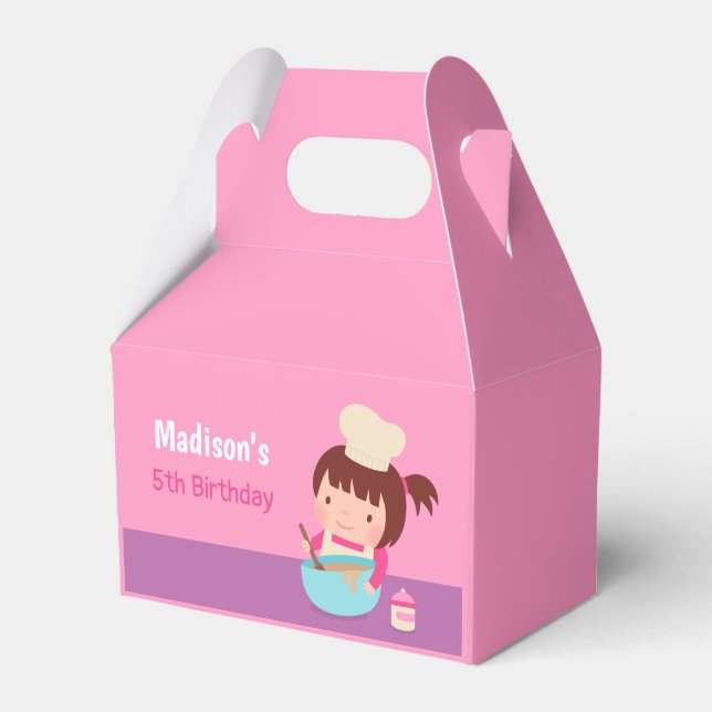 Ballotins Fête d'anniversaire de petite fille mignonne chef  (Verso)