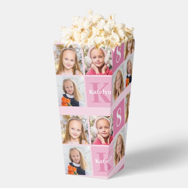 Ballotins Fête d'anniversaire de popcorn pop rose mignon (Sauté)