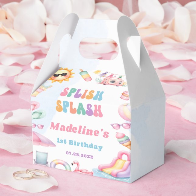 Ballotins Fête d'anniversaire Editable Summer Splish Splash (Mariage)