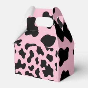 Ballotins Fête d'anniversaire Imprimé cuir de vache noir et 