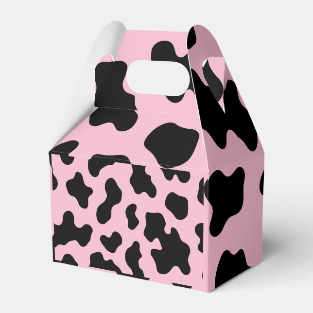Ballotins Fête d'anniversaire Imprimé cuir de vache noir et  (Verso)