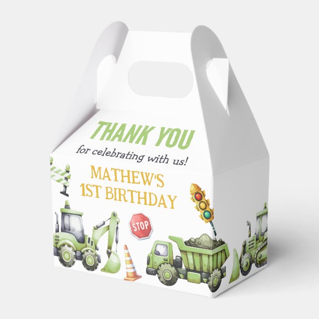 Ballotins Fête d'anniversaire pour enfants de construction (Verso)