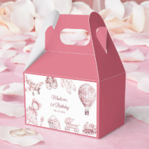 Fête d'anniversaire rose Toile De Jouy