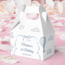 Fête d'anniversaire ruban bleu Toile De Jouy