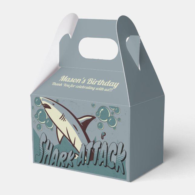 Ballotins Fête d'anniversaire sur le thème du requin rétro  (Verso)