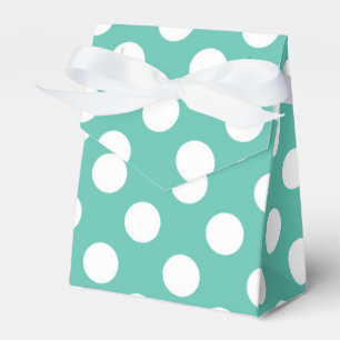 Ballotins Fête d'anniversaire Turquoise et Blanc pois