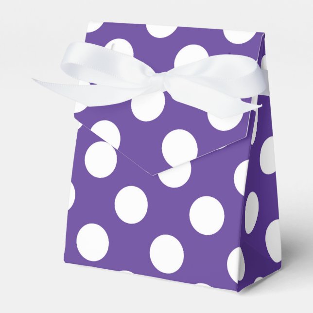 Ballotins Fête d'anniversaire Violet & Blanc pois (Verso)