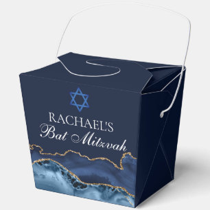 Ballotins Fête de Bat Mitzvah Chic Bleu Nuit Or Fortune