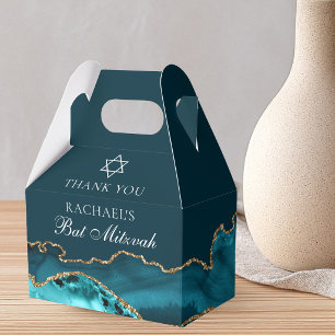 Ballotins Fête de Bat Mitzvah Chic Turquoise Agate Or