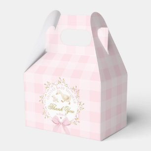 Ballotins Fête de bébé à thème rose à carreaux fantaisiste S