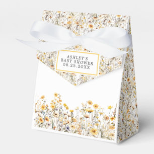 Ballotins Fête de Bébé Aquarelle Bohème Fleur Sauvage Jaune
