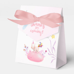 Ballotins Fête de bébé fille licorne rhinocéros aquarelle Me