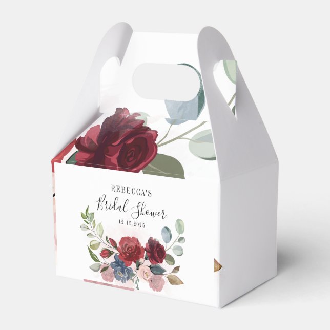 Ballotins Fête de douche de mariée Florale Rustique Blush (Verso)