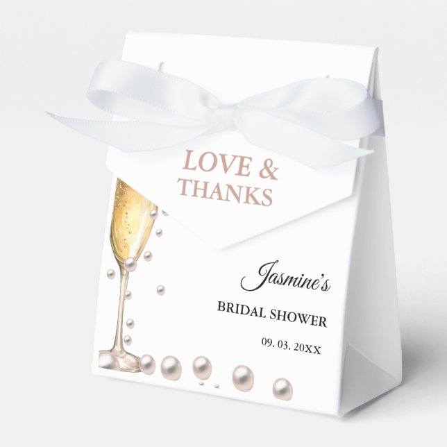Ballotins Fête de douche de mariée Perles et Prosecco (Verso)