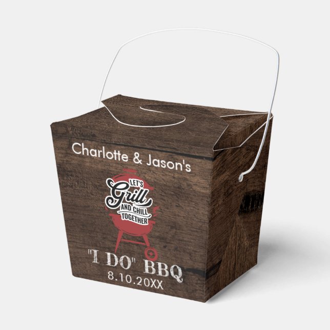 Ballotins Fête de fiançailles rustique d'été Je fais du BBQ (Verso)