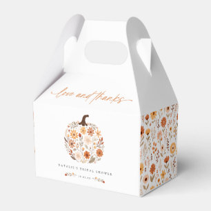 Ballotins Fête de mariage automnale avec citrouille florale