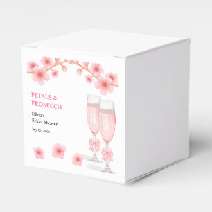 Ballotins Fête de mariage aux pétales florales à ruban rose