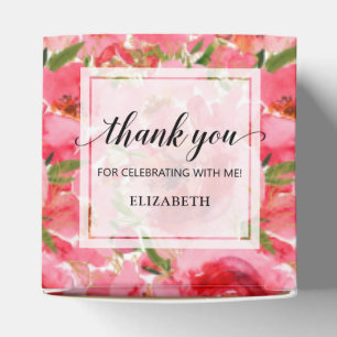 Ballotins Fête de mariage aux pivoines aquarelles florales