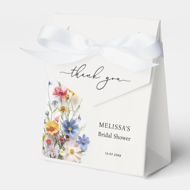 Ballotins Fête de mariage avec des fleurs sauvages (Verso)