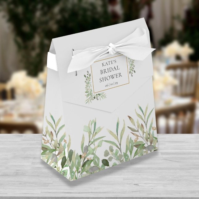 Ballotins Fête de mariage élégante avec feuillage vert (Créateur téléchargé)