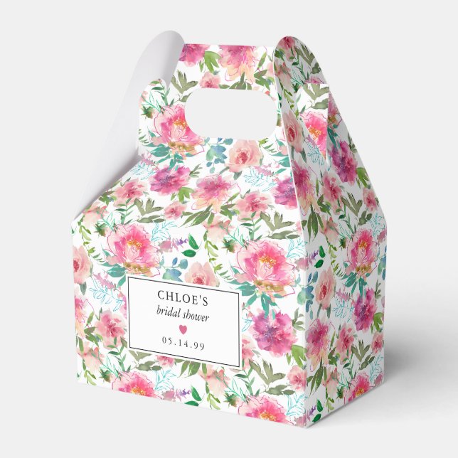 Ballotins Fête de mariage floral aquarelle Paeonia suffrutic (Verso)