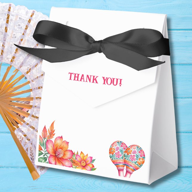 Ballotins Fête de mariage mexicain avec fleurs roses (Créateur téléchargé)