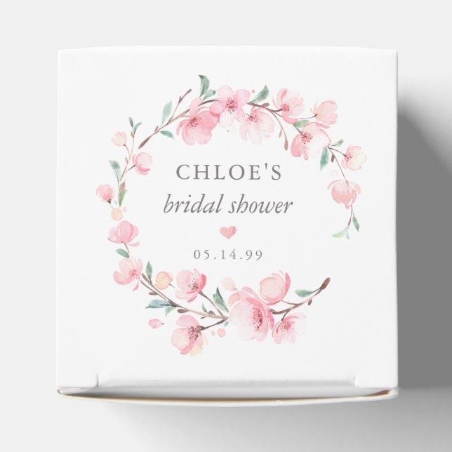 Ballotins Fête de mariage rustique rose blush floral (Haut)